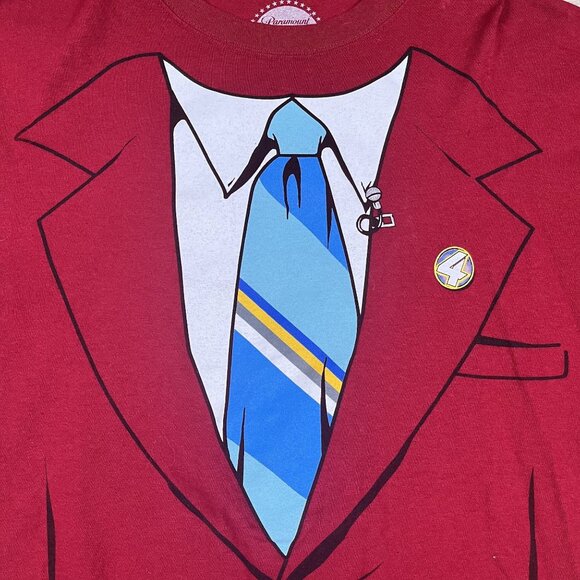 Anchorman Ron Burgundy Suit T-Shirt Size XL - Picture 4 of 5
